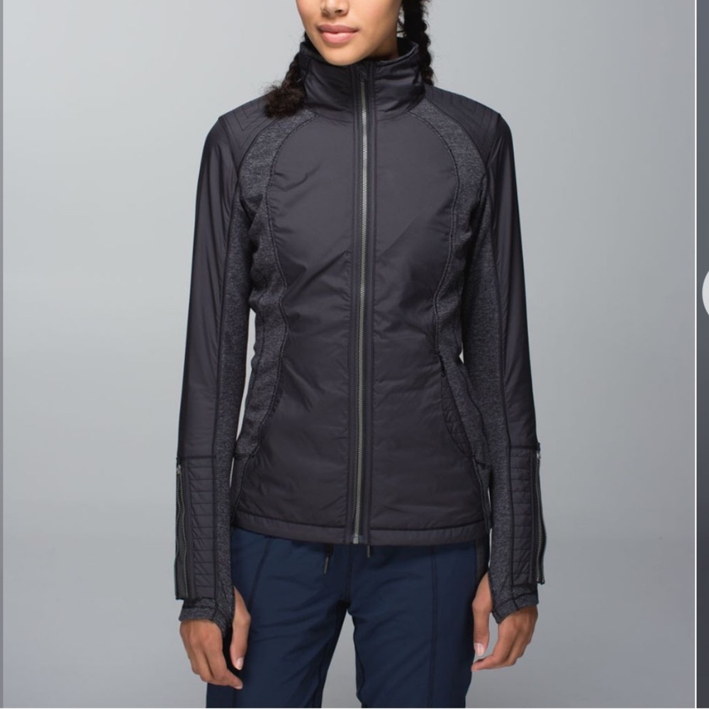Lululemon Rebel Runner Jacket Black / Wee Stripe Black Heathered Black 4